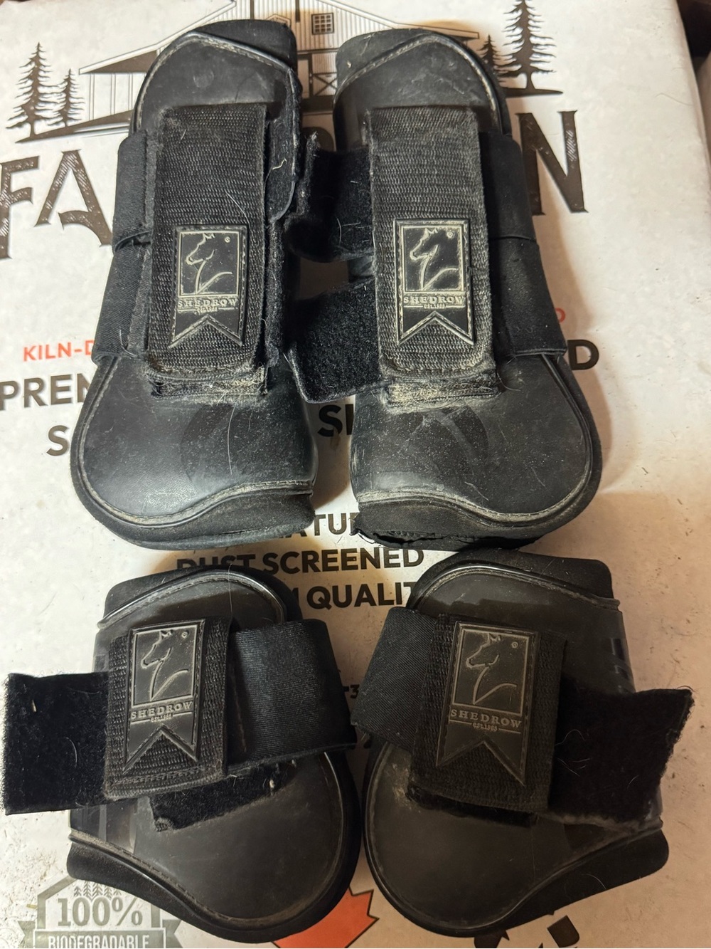 Shedrow Equestrian Open Front Boots Full Size Set